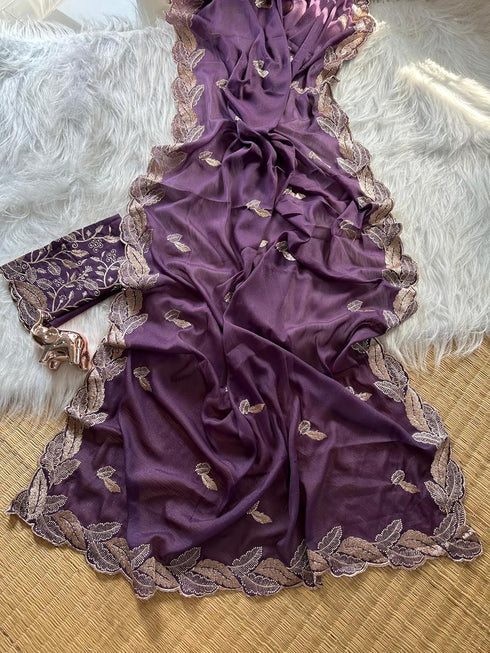 Vasthrlay Georgette Embroidery Unstitch