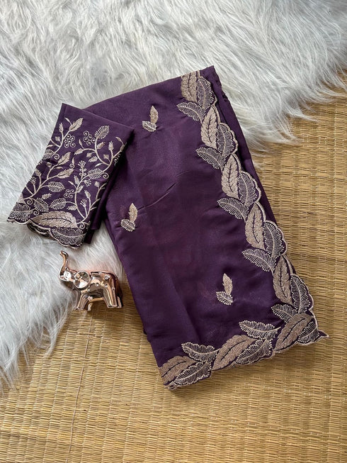 Vasthrlay Georgette Embroidery Unstitch