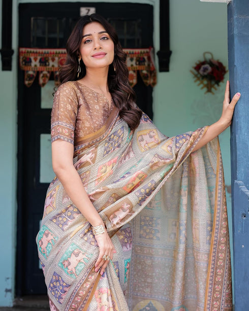 Vasthrlay Handloom Traditional Paisley Saree