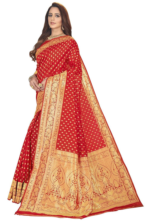 Vasthrlay Banarasi Gs Bridal Red Ethnic Wear