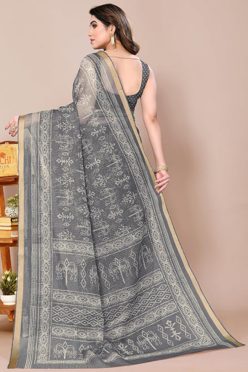 Vasthrlay Fashion Polyester Printed Black Ethnic Wear