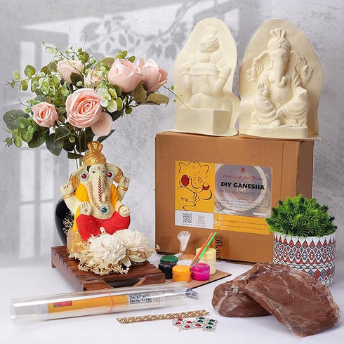 Meetakriti Clay 2 Piece Ganesha Diy Mould Kit