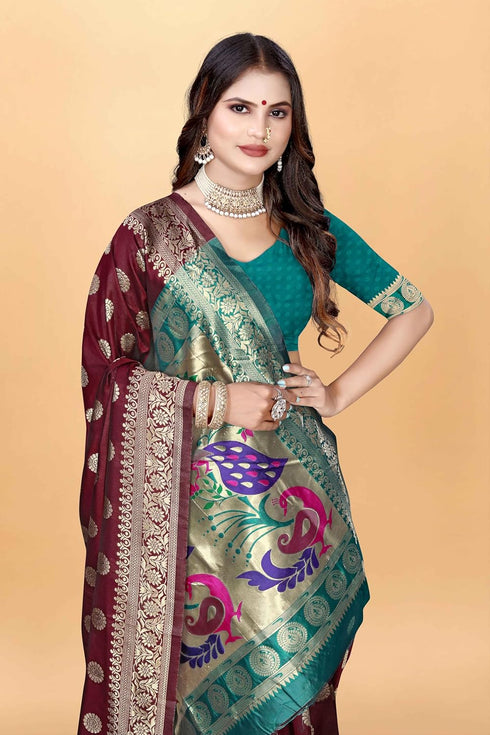 Vsathrlay Banarasi Paithani Kanjivaram Collections Ethnic Wear