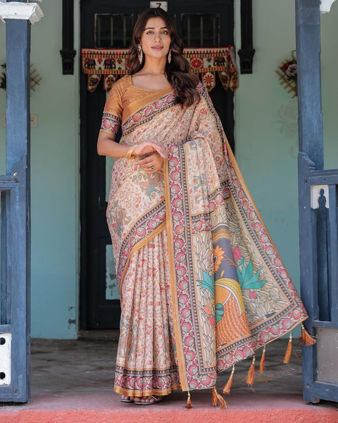 Vasthrlay Handloom Printed Saree