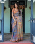 Vasthrlay Handloom Multicolor Turquoise Saree