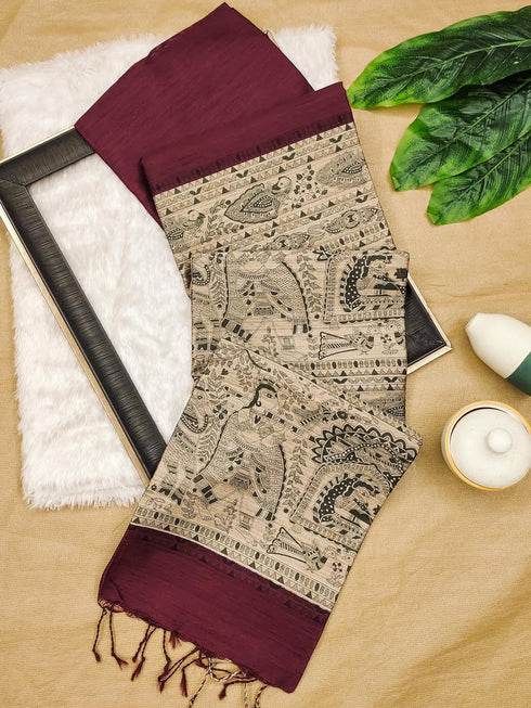 Vasthrlay Tussar Saree Bordar