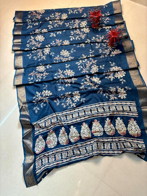 Vasthrlay Kashmiri Print Saree