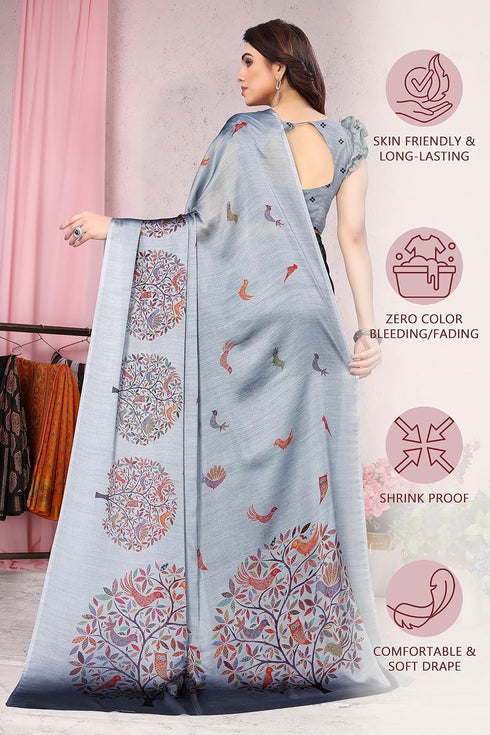 Vasthrlay Fashion Chiffon Printed Dusty Ethnic Wear