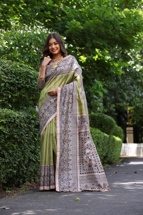 Vasthrlay Tussar Saree Ghicha