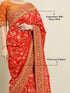 Vasthrlay Embroidery Unstitch Orange Ethnic Wear