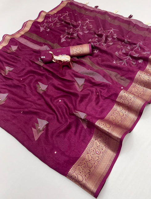 Vasthrlay Bandhani Unstitched Piece Saree