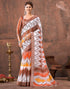 Vasthrlay Special Printed Unstitched Beige Saree