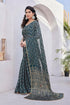 Vasthrlay Fashion Chiffon Chevron Printed Ethnic Wear