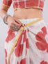 Vasthrlay Maroon Womens Floral Printed Ombre Ready To Wear One Minute Faux Georgette Saree