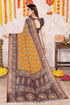 Vasthrlay Fashion Printed Mustard Ethnic Wear
