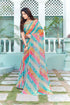 Vasthrlay Georgette Sequence White Ethnic Wear