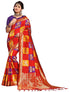 Vasthrlay Banarasi Printed Unstitched Saree