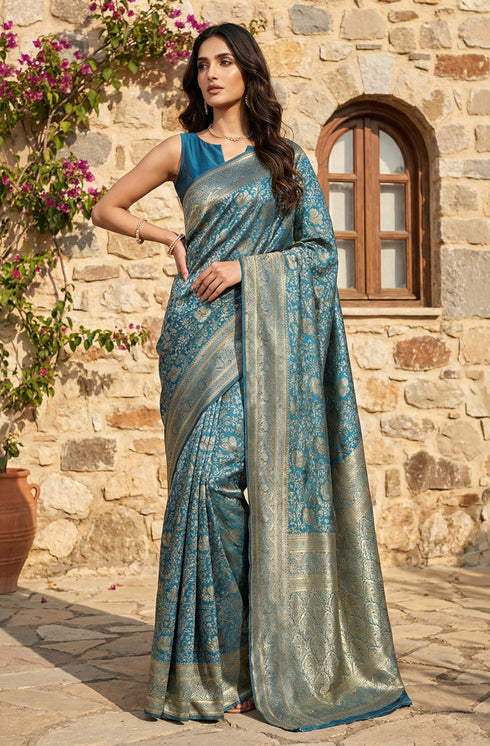 Vasthrlay Jacquard Floral Saree