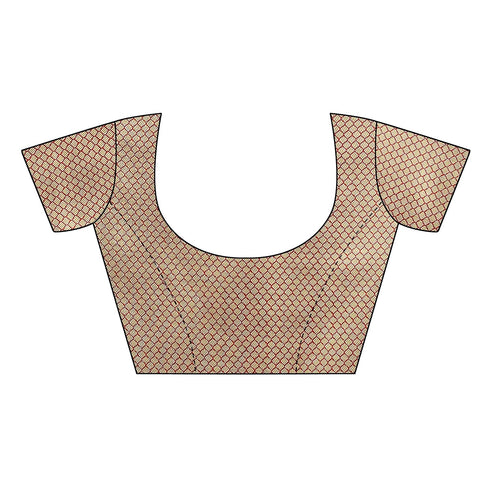 Vasthrlay Printed Blouse Mustard Ethnic Wear