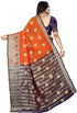 Vasthrlay Banarasi Blue Orange Ethnic Wear