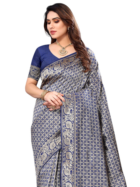 Vasthrlay Kanjivaram Unstitched Saree