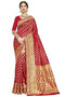 Vasthrlay Woven Pure Soft Kanjivaram Silk Saree Banarasi Style With Blouse Piece for Wedding