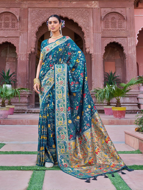 Vasthrlay Kanjivaram Unstitched Saree