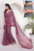 Vasthrlay Fashion Chiffon Chevron Printed Ethnic Wear