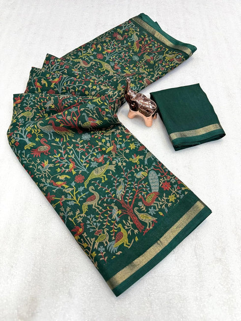 Vasthrlay Tussar Print Saree