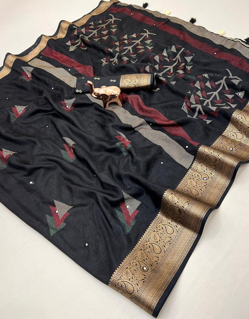 Vasthrlay Bandhani Unstitched Piece Saree