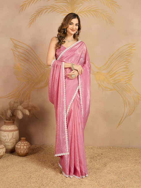 Vasthrlay Siroski Unstitched Morpeach Ethnic Wear