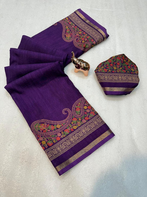 Vasthrlay Kalamkari Printed Saree