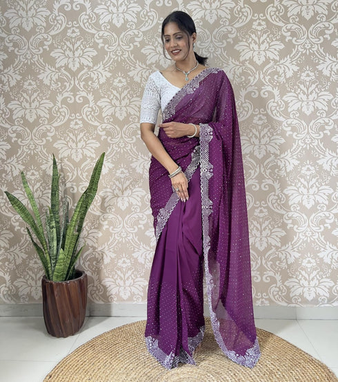 Vasthrlay Georgette Lightweight Receptions Gatherings