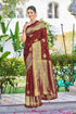 Vasthrlay Banarasi Maroon Ethnic Wear