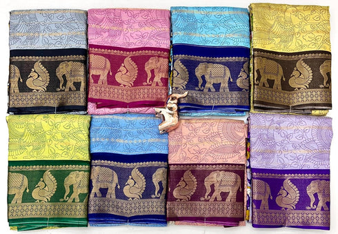 Vasthrlay Kalamkari Contrast Royalblue