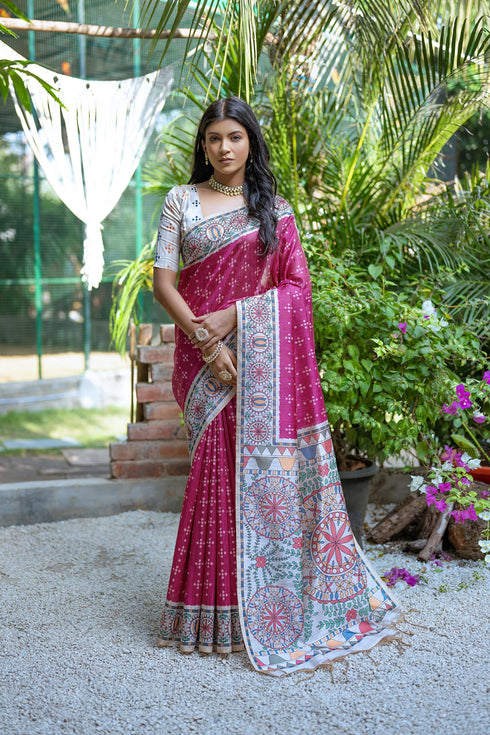 Vasthrlay Ghicha Madhubani Print