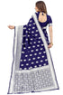 Vasthrlay Banarasi Gs Bridal Navy Ethnic Wear