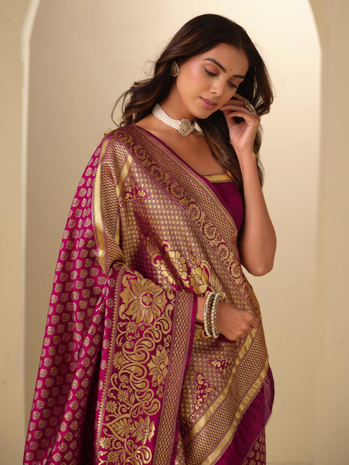 Vasthrlay Banarasi Woven Saree