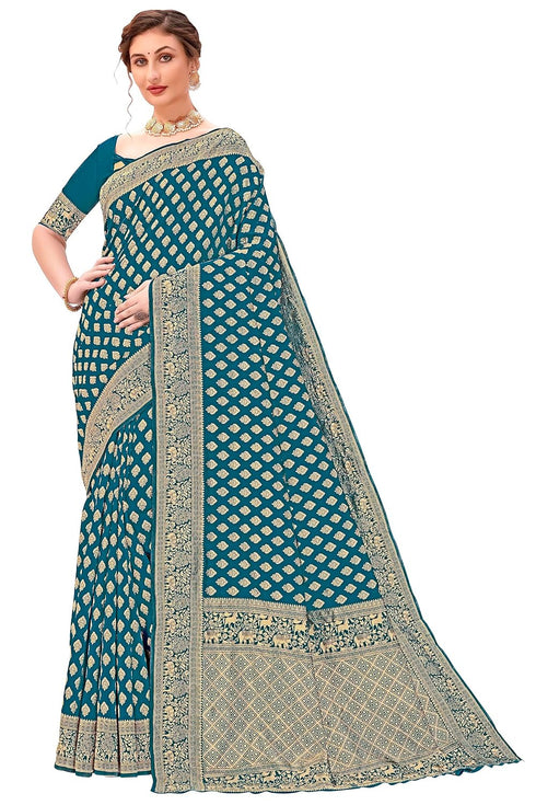Vasthrlay Banarasi Pink Ethnic Wear