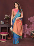 Vasthrlay Kanchipuram Saree Soft Silk Seagreen
