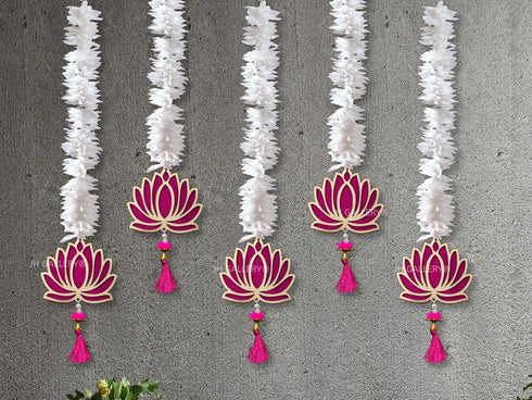 Lotus Hangings for Decoration Floral Wall Hangings - 21 Inches