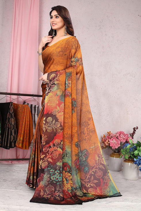 Vasthrlay Fashion Chiffon Dusty Turquoise Ethnic Wear