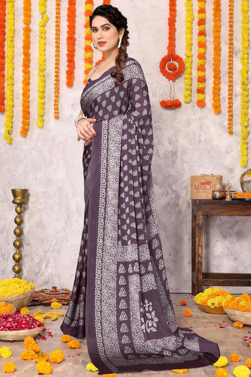 Vasthrlay Fashion Chiffon Printed Ethnic Wear