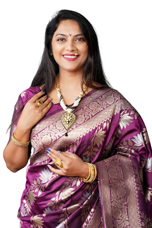 Vasthrlay Banarasi Floral Saree