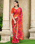 Vasthrlay Chiffon Bandhani Unstitched Green Saree