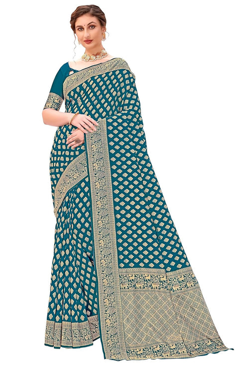 Vasthrlay Banarasi Pink Ethnic Wear
