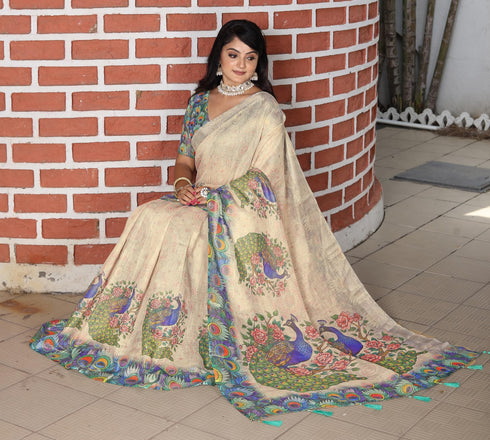 Vasthrlay Handloom Unstitched Saree