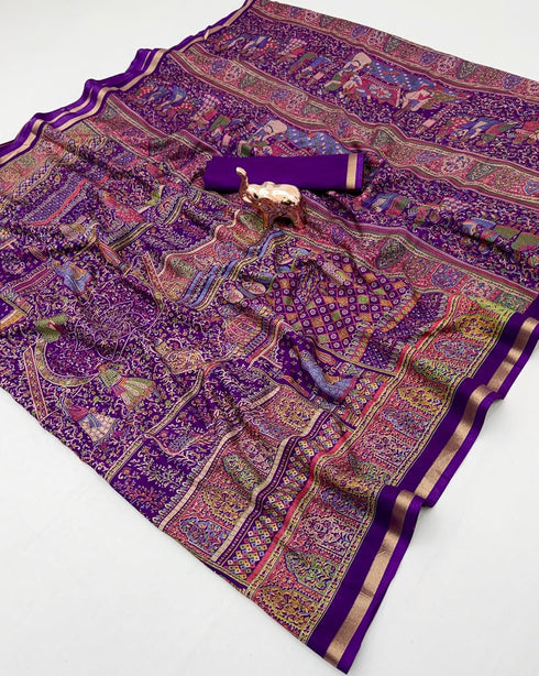 Vasthrlay Kalamkari Darkblue