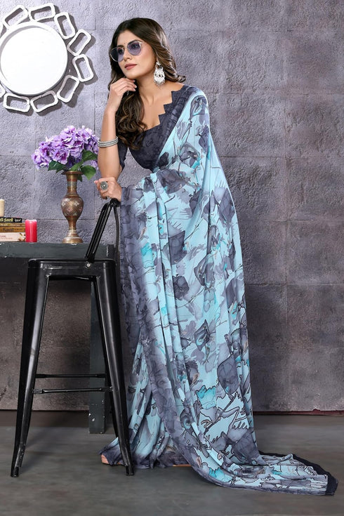 Vasthrlay Georgette Material Dalisha Ethnic Wear