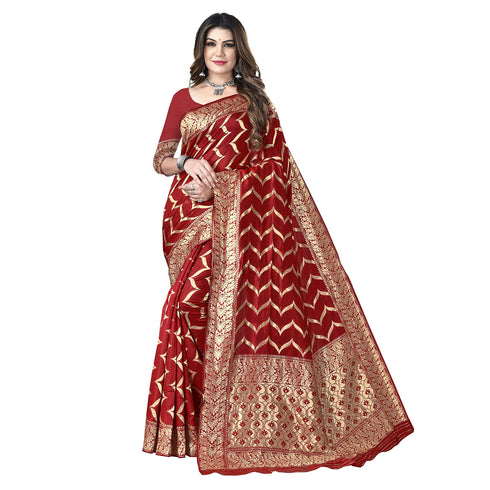 Vasthrlay Kanjivaram Unstitched Saree